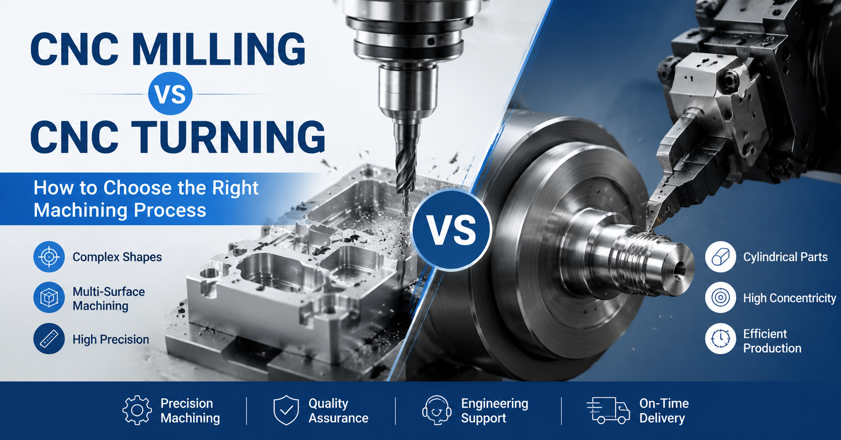 CNC Milling vs CNC Turning: How to Choose the Right Machining Process