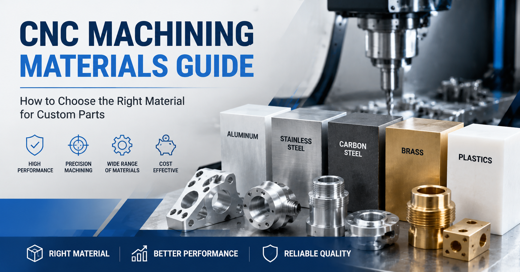CNC Machining Materials Guide: How to Choose the Right Material for Custom Parts