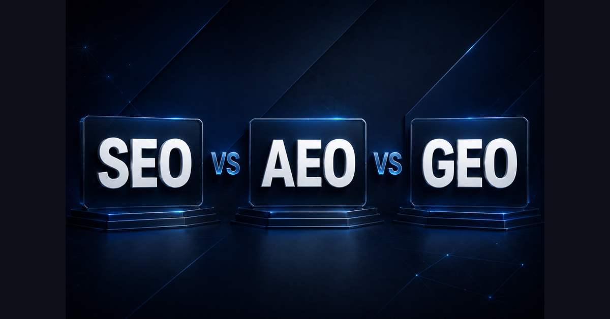 SEO、AEO、GEO到底有什么区别?独立站为什么要做GEO?