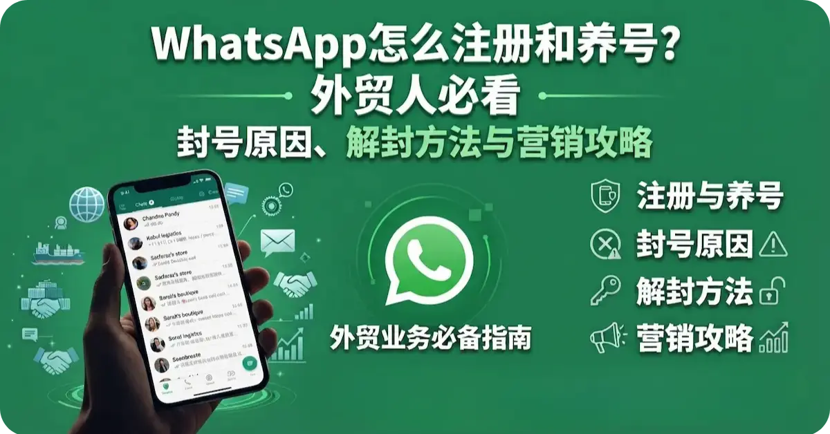 How to register and maintain a WhatsApp account? Reasons for account bans, unblocking methods and marketing strategies that foreign traders must read