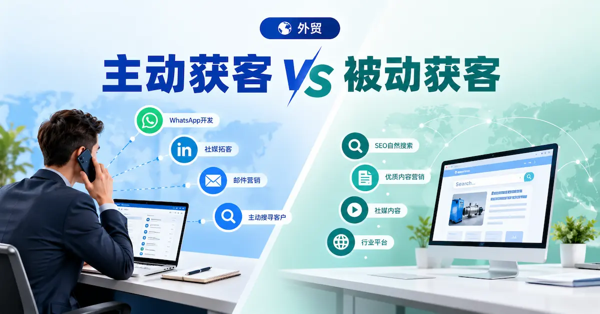 为什么外贸不能只靠被动询盘,也不能只做主动开发?
