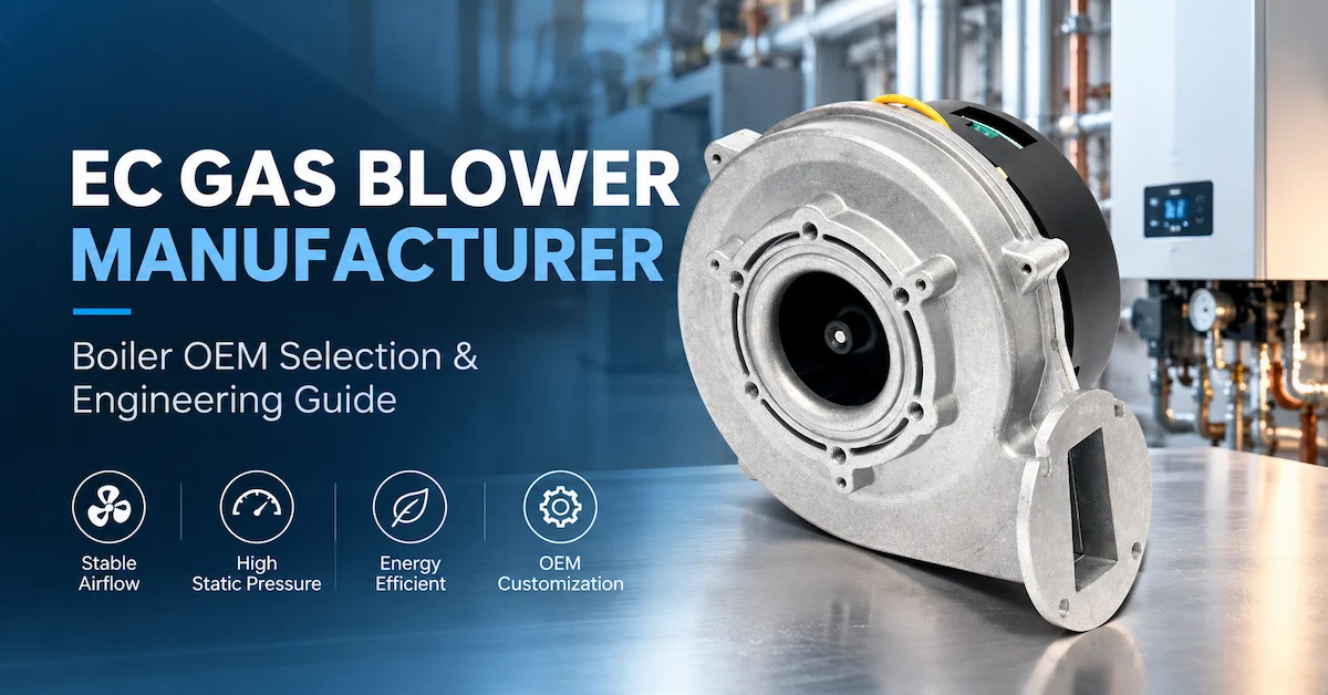 EC gas blower manufacturer for boiler OEM use