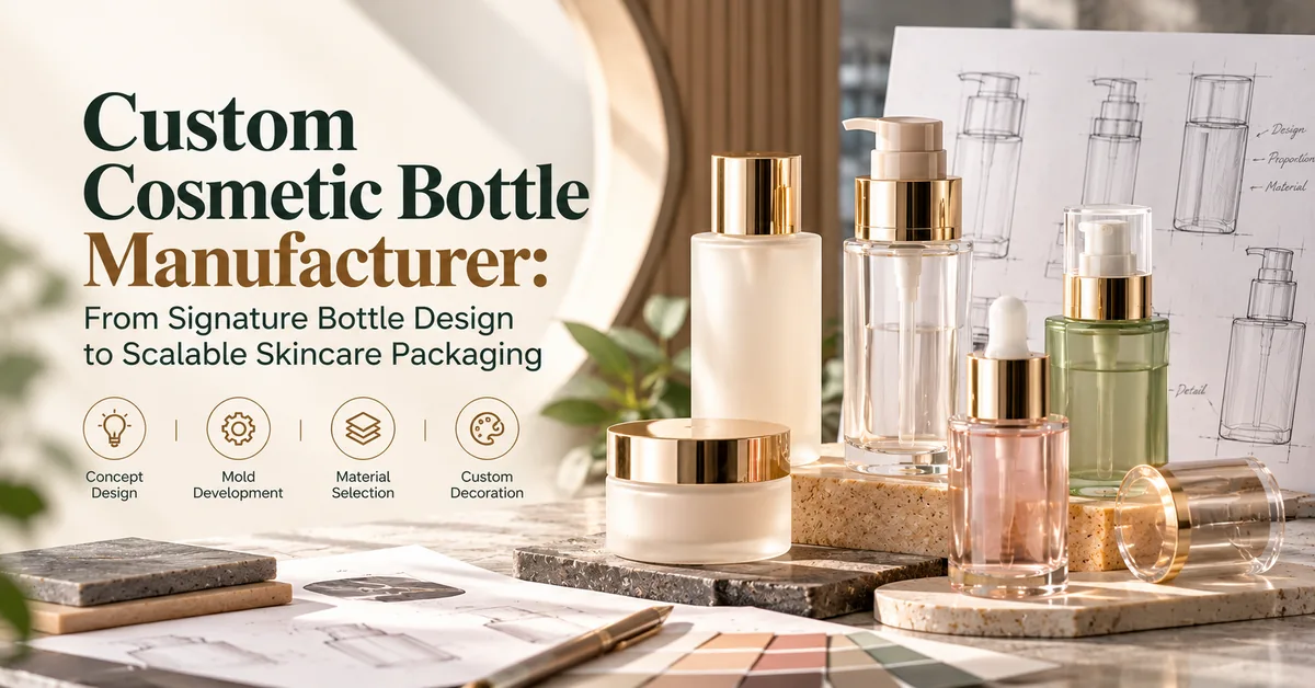 Custom Cosmetic Bottle Manufacturer: From Signature Bottle Design to Scalable Skincare Packaging